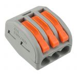 Клемма строительно-монтажная СМК 222-413 3-проводная 0.08-2.5/4кв.мм сер. (уп.50шт) Rexant 07-5253-4 Клемма строительно-монтажная СМК 222-413 3-проводная 0.08-2.5/4кв.мм сер. (уп.50шт) Rexant 07-5253-4