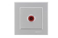 Розетка телевизионная проходная TV СП Karea 16А IP20 серебр. Makel 56065007 Розетка телевизионная проходная TV СП Karea 16А IP20 серебр. Makel 56065007