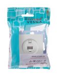 Розетка компьютерная 1-м СП Vesna механизм бел. LEZARD 742-0288-139 Розетка компьютерная 1-м СП Vesna механизм бел. LEZARD 742-0288-139