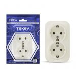Розетка 2-м ОП Frea 16А IP20 250В с заземл. АБС-пластик беж. TOKOV ELECTRIC TKE-FR-R2Z-C02 Розетка 2-м ОП Frea 16А IP20 250В с заземл. АБС-пластик беж. TOKOV ELECTRIC TKE-FR-R2Z-C02