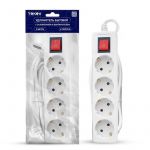 Удлинитель 4х3м с заземл. с выкл. 16А 3х1 TOKOV ELECTRIC TKE-C01-BU4-3-1-ZV Удлинитель 4х3м с заземл. с выкл. 16А 3х1 TOKOV ELECTRIC TKE-C01-BU4-3-1-ZV