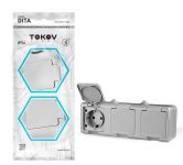 Розетка 3-м ОП Dita 16А IP54 250В с заземл. с сер. крышкой сер. TOKOV ELECTRIC TKL-DT-R3Z-C06-IP54 Розетка 3-м ОП Dita 16А IP54 250В с заземл. с сер. крышкой сер. TOKOV ELECTRIC TKL-DT-R3Z-C06-IP54