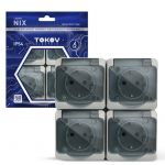 Розетка 4-м ОП Nix 16А IP54 250В с заземл. с прозр. крышкой сер. TOKOV ELECTRIC TKE-NX-R4Z-C06T-IP54 Розетка 4-м ОП Nix 16А IP54 250В с заземл. с прозр. крышкой сер. TOKOV ELECTRIC TKE-NX-R4Z-C06T-IP54
