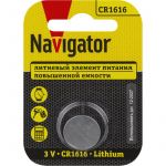 Элемент питания литиевый CR1616 93 826 NBT-CR1616-BP1 (блист.1шт) NAVIGATOR 93826 Элемент питания литиевый CR1616 93 826 NBT-CR1616-BP1 (блист.1шт) NAVIGATOR 93826