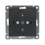 Розетка 1-м СП Афина 16А IP20 с заземл. защ. шторки механизм графит Universal A0049-Gr Розетка 1-м СП Афина 16А IP20 с заземл. защ. шторки механизм графит Universal A0049-Gr