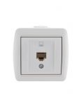 Розетка компьютерная 1-м ОП Nata RJ45 бел. LEZARD 710-0200-139 Розетка компьютерная 1-м ОП Nata RJ45 бел. LEZARD 710-0200-139