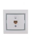 Розетка компьютерная 1-м СП Mira RJ45 бел./сер. LEZARD 701-0215-139 Розетка компьютерная 1-м СП Mira RJ45 бел./сер. LEZARD 701-0215-139