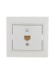 Розетка компьютерная 1-м СП Mira RJ45 бел./бел. LEZARD 701-0202-139 Розетка компьютерная 1-м СП Mira RJ45 бел./бел. LEZARD 701-0202-139
