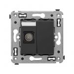 Розетка телевизионная одиночная TV 1-м СП Avanti "Черный матовый" DKC 4412503 Розетка телевизионная одиночная TV 1-м СП Avanti "Черный матовый" DKC 4412503