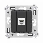 Розетка телефонная 1-м СП Avanti "Черный матовый" RJ12 без шторок механизм DKC 4412613 Розетка телефонная 1-м СП Avanti "Черный матовый" RJ12 без шторок механизм DKC 4412613