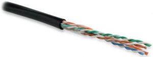 Кабель витая пара U/UTP кат.5E 4х2х24AWG solid PE Outdoor UUTP4-C5E-S24-OUT-PE-BK-500 черн. (м) Hyperline 49118 Кабель витая пара U/UTP кат.5E 4х2х24AWG solid PE Outdoor UUTP4-C5E-S24-OUT-PE-BK-500 черн. (м) Hyperline 49118