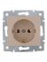 Розетка 1-м СП Karina с заземл. термопласт механизм крем. LEZARD 707-0388-122B