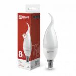 Лампа светодиодная LED-СВЕЧА НА ВЕТРУ-VC 8Вт свеча на ветру 4000К нейтр. бел. E14 760лм 230В IN HOME 4690612030432 Лампа светодиодная LED-СВЕЧА НА ВЕТРУ-VC 8Вт свеча на ветру 4000К нейтр. бел. E14 760лм 230В IN HOME 4690612030432