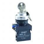 Переключатель с ключом NP8-10Y/21 2 полож. с фиксацией 1НО IP65 (R) CHINT 578130 Переключатель с ключом NP8-10Y/21 2 полож. с фиксацией 1НО IP65 (R) CHINT 578130