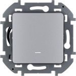 Переключатель 1-кл. Inspiria 10А IP20 250В 10AX с подсветкой / индикацией механизм алюм. Leg 673662 Переключатель 1-кл. Inspiria 10А IP20 250В 10AX с подсветкой / индикацией механизм алюм. Leg 673662