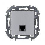 Розетка компьютерная Inspiria RJ45 кат.5E UTP алюм. Leg 673827 Розетка компьютерная Inspiria RJ45 кат.5E UTP алюм. Leg 673827