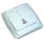 Выключатель 2-кл. СП Маргарита 10А IP20 с подсветкой бел. UNIVersal М0123 Выключатель 2-кл. СП Маргарита 10А IP20 с подсветкой бел. UNIVersal М0123