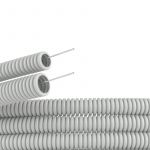 Труба гофрированная ПВХ гибкая легкая d50мм с протяжкой сер. (уп.15м) DKC 91950 Труба гофрированная ПВХ гибкая легкая d50мм с протяжкой сер. (уп.15м) DKC 91950