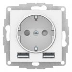Розетка 1-м СП AtlasDesign 16А IP20 с 2-мя заряд. устройствами USB тип A+A 5В/2.4А 2х5В/1.2А механизм бел. SE ATN000130 Розетка 1-м СП AtlasDesign 16А IP20 с 2-мя заряд. устройствами USB тип A+A 5В/2.4А 2х5В/1.2А механизм бел. SE ATN000130