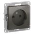 Розетка 1-м СП AtlasDesign 16А IP20 без заземл. без защ. шторок механизм сталь SE ATN000941