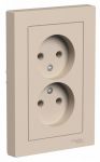 Розетка 2-м. AtlasDesign 16А без заземл. в сборе песочн. SE ATN001220 Розетка 2-м. AtlasDesign 16А без заземл. в сборе песочн. SE ATN001220