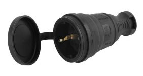 Разъем каучуковый с заземл. прям. 16А IP44 черн. Эра Б0044541 Разъем каучуковый с заземл. прям. 16А IP44 черн. Эра Б0044541