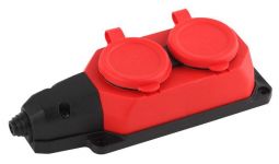 Колодка удлинителя 2-м с заземл. 16А IP44 K-2e-RED-IP44 каучук красн. Эра Б0044551 Колодка удлинителя 2-м с заземл. 16А IP44 K-2e-RED-IP44 каучук красн. Эра Б0044551