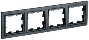 Рамка 4-м BRITE РУ-4-БрЧ черн. IEK BR-M42-K02 Рамка 4-м BRITE РУ-4-БрЧ черн. IEK BR-M42-K02