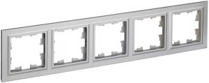Рамка 5-м BRITE РУ-5-БрА алюм. IEK BR-M52-K47 Рамка 5-м BRITE РУ-5-БрА алюм. IEK BR-M52-K47
