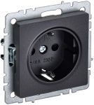 Розетка BRITE РС14-1-0-БрЧ 16А с заземл. защ. шторки черн. IEK BR-R14-16-K02 Розетка BRITE РС14-1-0-БрЧ 16А с заземл. защ. шторки черн. IEK BR-R14-16-K02