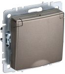 Розетка BRITE РСбш10-3-44-БрШ 16А IP44 с заземл. защ. шторки с крышкой шампань IEK BR-R16-16-44-K37 Розетка BRITE РСбш10-3-44-БрШ 16А IP44 с заземл. защ. шторки с крышкой шампань IEK BR-R16-16-44-K37