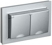 Розетка 2-м СП BRITE РСбш12-3-44-БрА 16А в сборе IP44 с крышкой алюм. IEK BR-R26-16-44-K47-F Розетка 2-м СП BRITE РСбш12-3-44-БрА 16А в сборе IP44 с крышкой алюм. IEK BR-R26-16-44-K47-F
