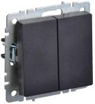 Выключатель проходной 2-кл. СП BRITE ВС10-2-6-БрЧ 10А черн. IEK BR-V22-0-10-K02 Выключатель проходной 2-кл. СП BRITE ВС10-2-6-БрЧ 10А черн. IEK BR-V22-0-10-K02
