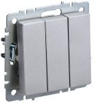 Выключатель 3-кл. СП BRITE ВС10-3-0-БрА 10А алюм. IEK BR-V30-0-10-K47 Выключатель 3-кл. СП BRITE ВС10-3-0-БрА 10А алюм. IEK BR-V30-0-10-K47