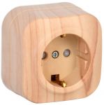 Розетка 1-м ОП GLORY РСш20-3-ХС 16А с заземл. защ. шторки сосна IEK ERH14-K34-16 Розетка 1-м ОП GLORY РСш20-3-ХС 16А с заземл. защ. шторки сосна IEK ERH14-K34-16
