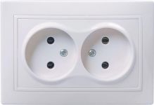 Розетка 2-м СП Кварта 10А IP20 без заземл. без защ. шторок бел. IEK ERK23-K01-10-DM Розетка 2-м СП Кварта 10А IP20 без заземл. без защ. шторок бел. IEK ERK23-K01-10-DM