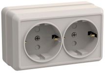 Розетка 2-м ОП Октава РСш22-3-ОКм 16А IP20 с заземл. защ. шторки крем. IEK ERO24-K33-16-DC Розетка 2-м ОП Октава РСш22-3-ОКм 16А IP20 с заземл. защ. шторки крем. IEK ERO24-K33-16-DC
