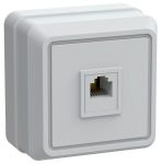 Розетка телефонная 1-м ОП Октава РТ20-ОБ IP20 бел. IEK ETO10-K01-DC Розетка телефонная 1-м ОП Октава РТ20-ОБ IP20 бел. IEK ETO10-K01-DC