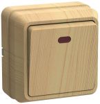 Выключатель 1-кл. ОП Октава 10А IP20 ВС20-1-1-ОС с индикацией сосна IEK EVO11-K03-10-DC Выключатель 1-кл. ОП Октава 10А IP20 ВС20-1-1-ОС с индикацией сосна IEK EVO11-K03-10-DC