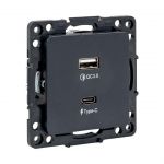 Розетка USB 2-м Стокгольм тип A+C механизм черн. PROxima EKF EZR-2USB-type-C Розетка USB 2-м Стокгольм тип A+C механизм черн. PROxima EKF EZR-2USB-type-C
