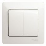 Выключатель 2-кл. СП Glossa 10А IP20 (сх. 5) 10AX в сборе перламутр. SE GSL000652 Выключатель 2-кл. СП Glossa 10А IP20 (сх. 5) 10AX в сборе перламутр. SE GSL000652