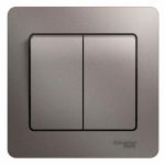 Выключатель 2-кл. СП Glossa 10А IP20 (сх. 5) 10AX в сборе платина SE GSL001252 Выключатель 2-кл. СП Glossa 10А IP20 (сх. 5) 10AX в сборе платина SE GSL001252