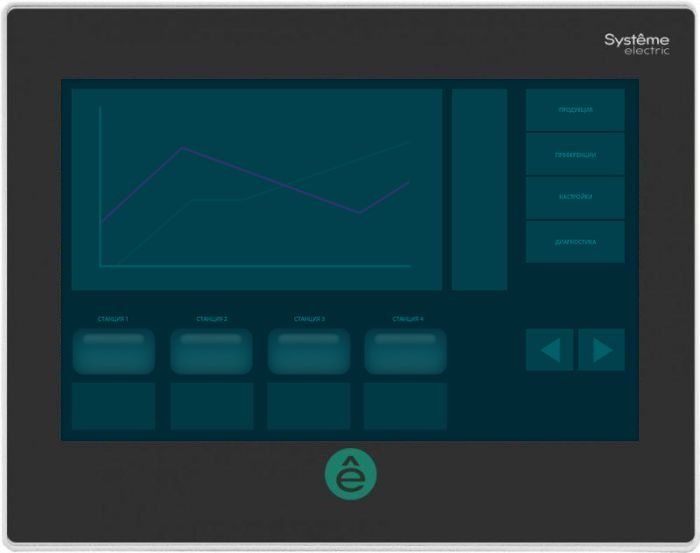 Панель оператора графическая 10.1дюйм 1 порт Ethernet SE HMISGU101PE