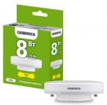 Лампа светодиодная T80 8Вт таблетка 3000К GX53 230В GENERICA LL-T80-08-230-30-GX53-G Лампа светодиодная T80 8Вт таблетка 3000К GX53 230В GENERICA LL-T80-08-230-30-GX53-G
