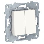 Переключатель проходной 2-кл. 2мод. СП Unica New IP21 (2х(сх. 6)) 250В 10AX бел. SchE NU521318 Переключатель проходной 2-кл. 2мод. СП Unica New IP21 (2х(сх. 6)) 250В 10AX бел. SchE NU521318