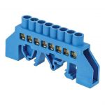 Шина нулевая N 6х9 8 отвер. латунь син. нейлоновый корпус комбинированный PROxima EKF sn0-63-08-dn Шина нулевая N 6х9 8 отвер. латунь син. нейлоновый корпус комбинированный PROxima EKF sn0-63-08-dn