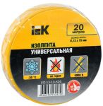 Изолента ПВХ 0.13х15мм (рул.20м) желт. IEK UIZ-13-10-K05 Изолента ПВХ 0.13х15мм (рул.20м) желт. IEK UIZ-13-10-K05