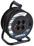 Удлинитель на катушке 4х30м 16А IP20 УК30 2P+PE 3х1.5 термозащита GENERICA WKP20-16-04-30-G Удлинитель на катушке 4х30м 16А IP20 УК30 2P+PE 3х1.5 термозащита GENERICA WKP20-16-04-30-G