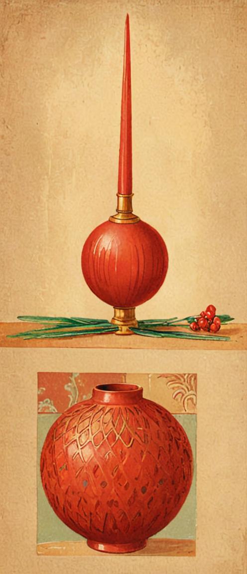 Громоотводы были украшены декоративными стеклянными шарами